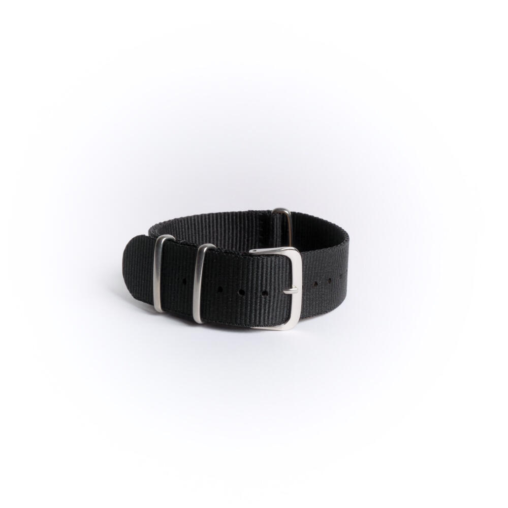 NATO Uhrenarmband Schwarz 20mm Nylon